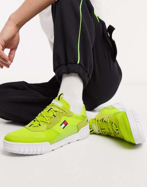 Tommy Jeans retro mesh sneakers in yellow