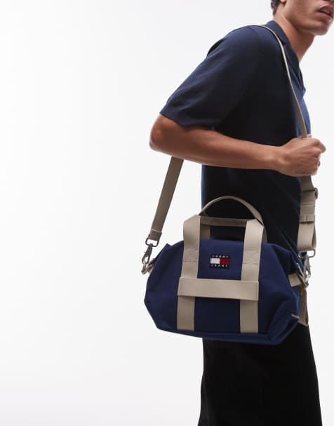 Tommy Jeans retro mini duffle bag in blue - view 1