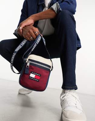 Tommy Jeans heritage reporter cross body bag in blue - ASOS Price Checker