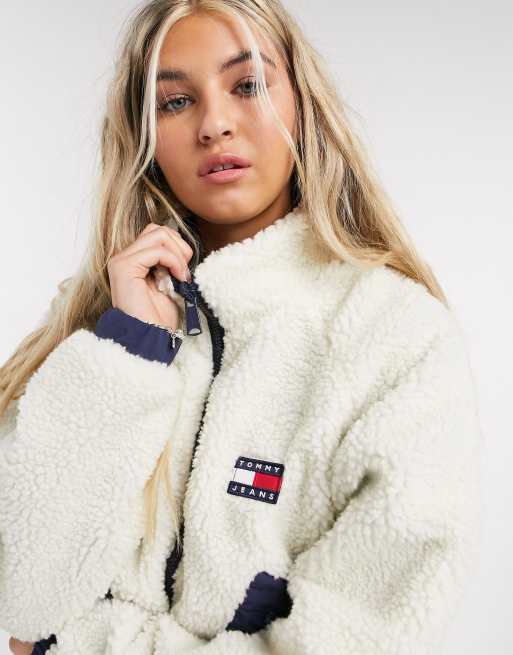 Tommy hilfiger hot sale sherpa jacket women's