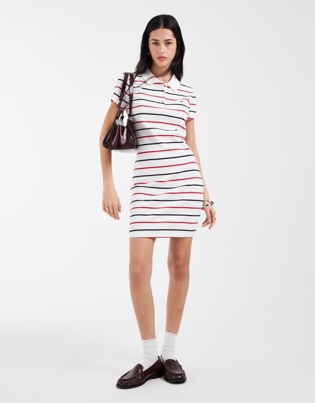 Tommy Jeans Dw0dw22852 Short Sleeve Short Dress White XS Woman