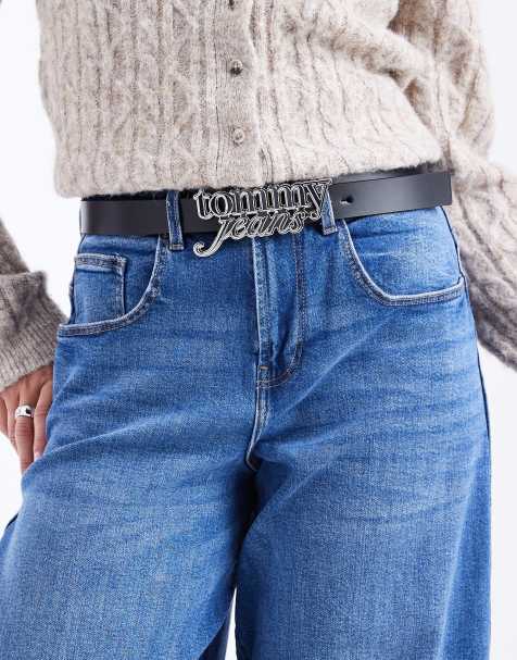 Tommy Jeans - Riem met gesp met logo in zwart - view 1