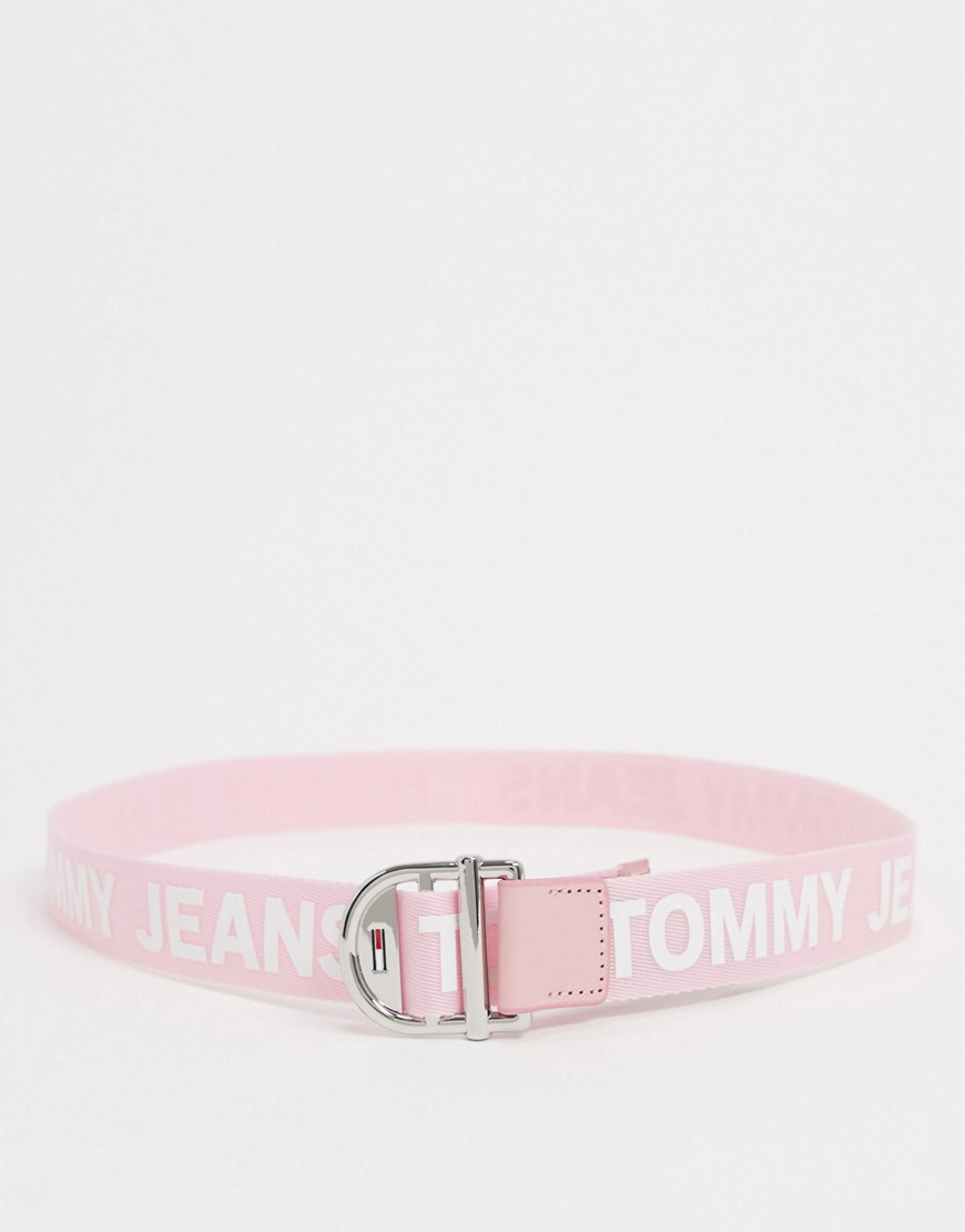 Tommy Jeans - Riem met logoband in roze