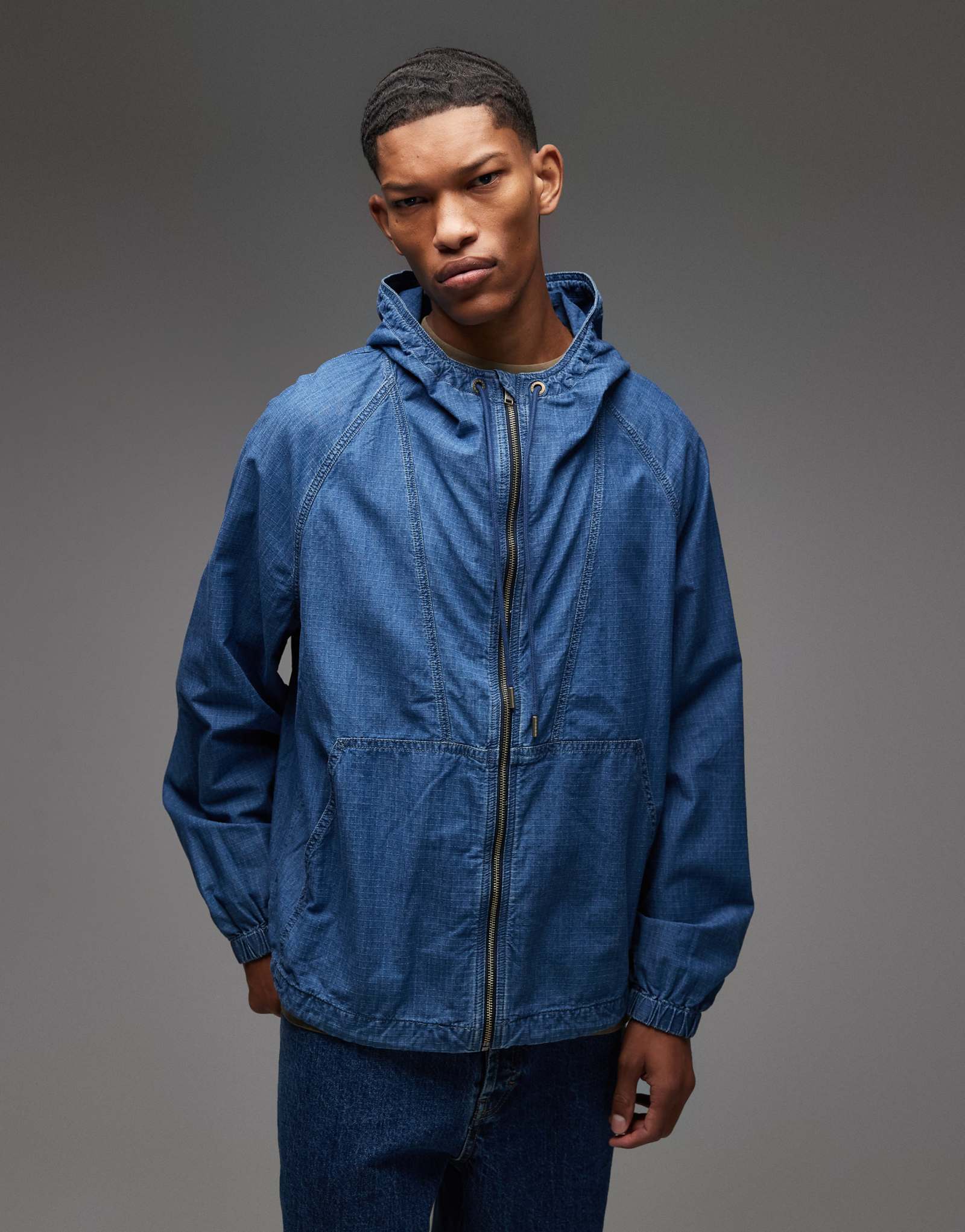 Темно-синяя куртка на молнии Tommy Jeans ripstop