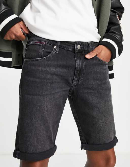 Tommy Jeans - Ronnie - Denim short met rechte pasvorm in zwart met wassing, 4 van 4
