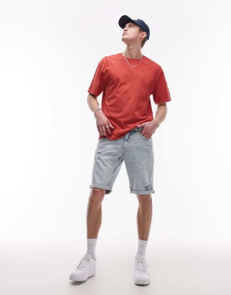 Tommy Jeans Ronnie slim denim shorts in light wash
