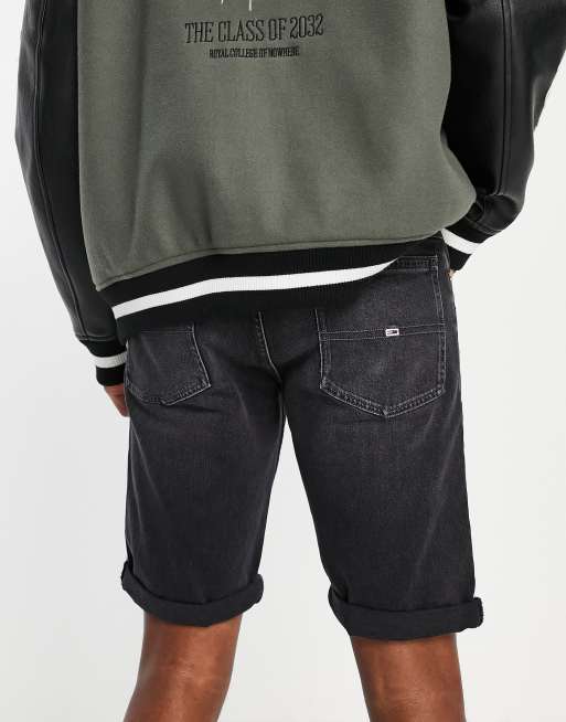 Tommy Jeans - Ronnie - Pantaloncini di jeans dritti nero slavato, 2 di 4
