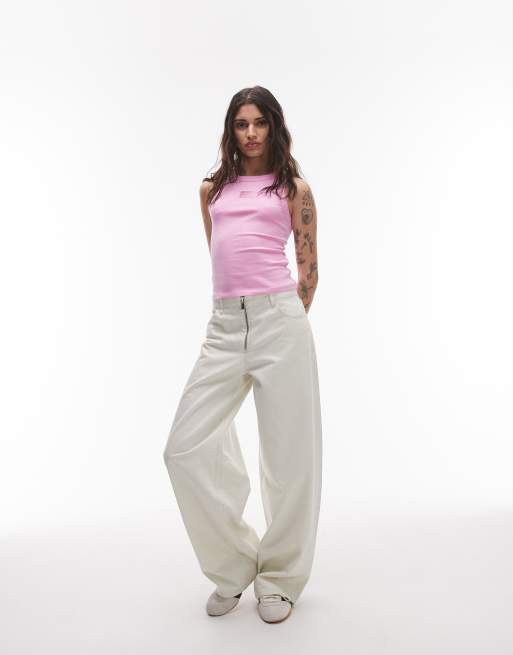 Tommy Jeans – Rosa t-shirt med flagglogga ton-i-ton, 2 av 4