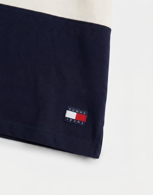 Tommy Jeans – Rugby-Hemd in Marineblau mit Einsätzen und Relaxed-Fit-Schnitt, 9 von 9