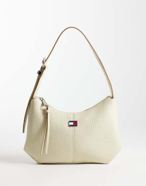 Tommy Jeans - Ruimvallende city schoudertas in crème - view 1