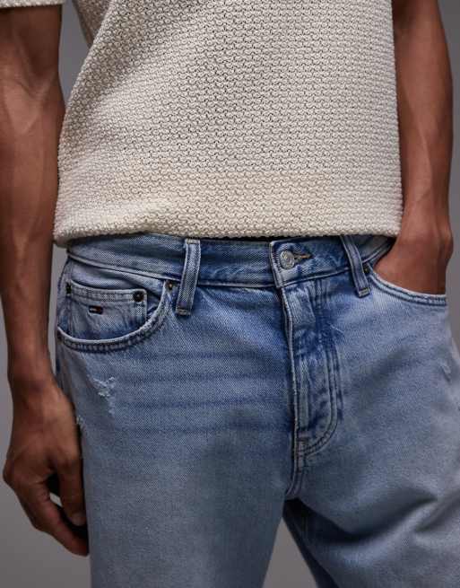 Tommy Jeans Ryan cuffed denim shorts in light wash, 5 of 5