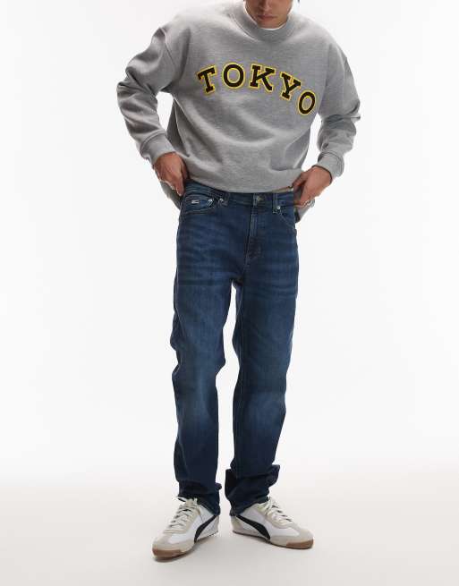 Tommy Jeans – Ryan – Dopasowane ciemnoniebieskie jeansy o prostym kroju, 3 z 5