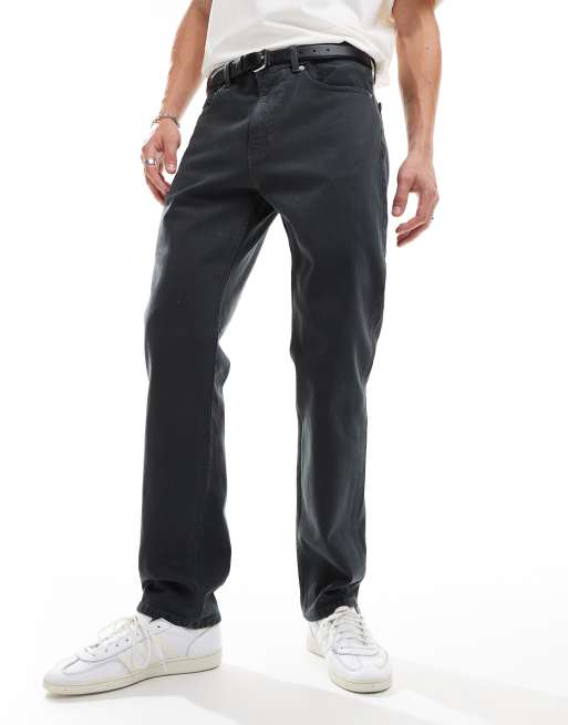 Tommy Jeans – Ryan – Grå, raka byxor i regular fit