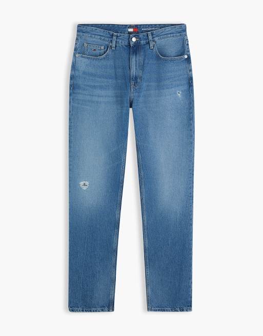 Tommy Jeans Ryan jean slim droit délavé en denim moyen, 7 de 7