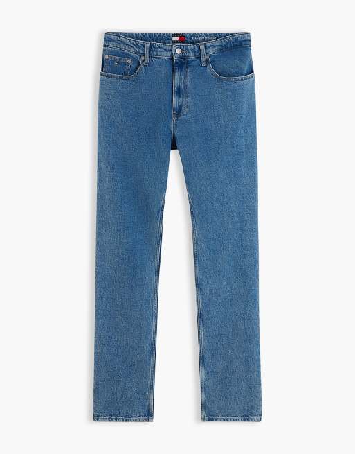 Tommy Jeans Ryan jean slim droit délavé en denim moyen, 6 de 7