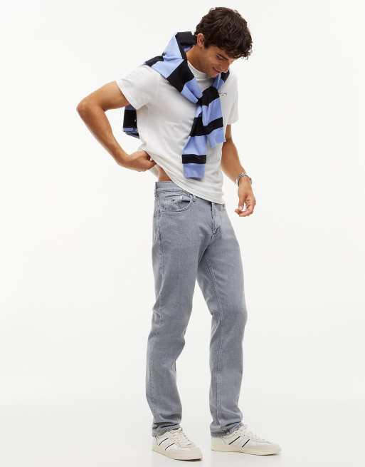 Tommy Jeans Ryan jean slim droit en denim gris 01 délavage clair, 3 de 7