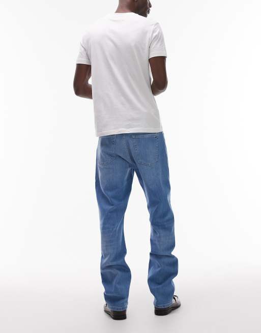 Tommy Jeans – Ryan – Mellanblå, tvättade, raka jeans med smal passform, 2 av 5
