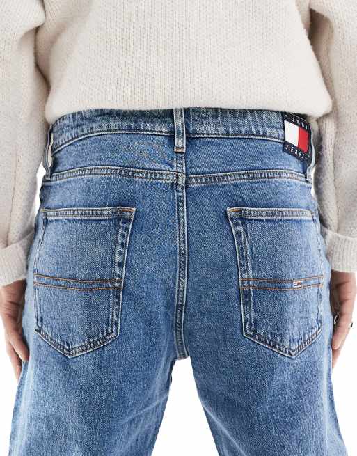 Tommy Jeans – Ryan – Niebieskie jeansy o dopasowanym prostym kroju, 4 z 5