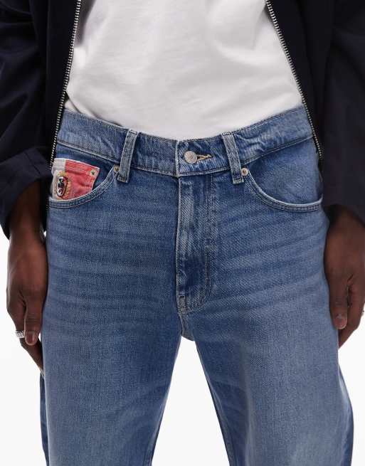 Tommy Jeans – Ryan – Niebieskie jeansy o dopasowanym prostym kroju, 5 z 5