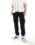 [Tommy Jeans] Tommy Jeans Ryan ripstop cargo pants in black W32 L34 Black