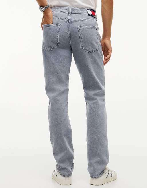 Tommy Jeans Ryan Slim Straight Jeans in Denimgrau 01 mit heller Waschung, 5 von 7