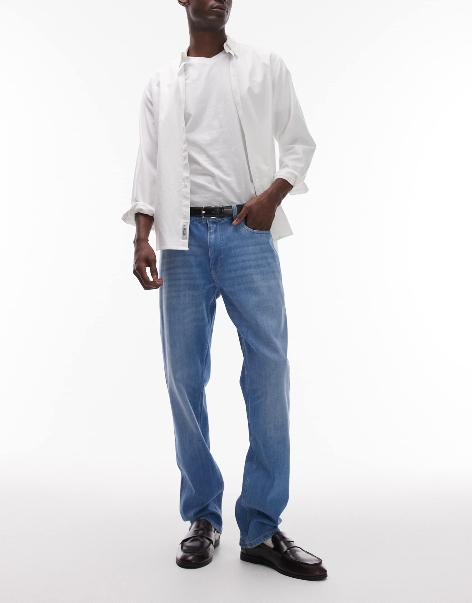 Узкие прямые джинсы Tommy Jeans Ryan с потертостями после стирки