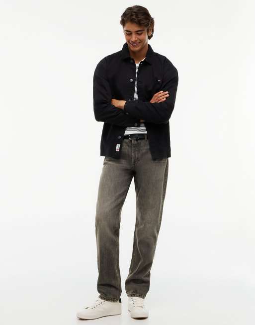 Tommy Jeans Ryan slim straight leg black jeans in denim grey, 2 of 7