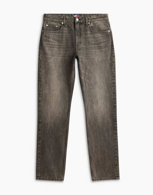 Tommy Jeans Ryan slim straight leg black jeans in denim grey, 7 of 7