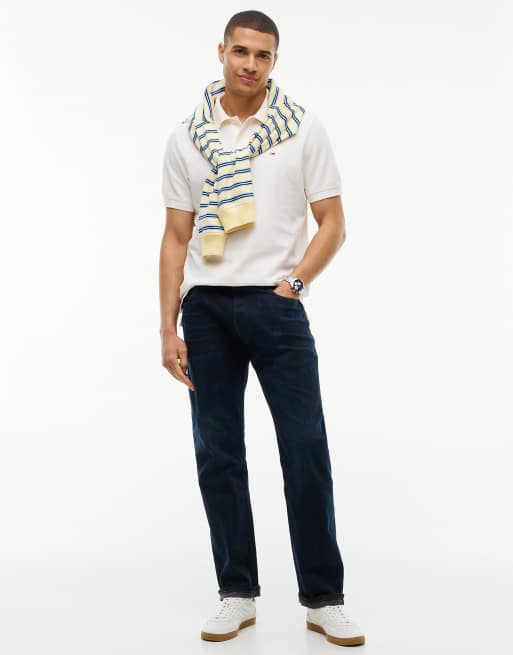 Tommy Jeans Ryan slim straight selvedge jeans in denim dark, 2 of 7