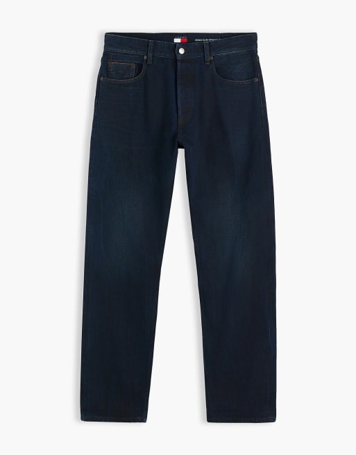 Tommy Jeans Ryan Slim Straight Selvedge-Jeans in dunklem Denim, 7 von 7