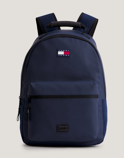Tommy Jeans - Sac à dos avec fermeture éclair sur l'avant - Bleu marine Twilight