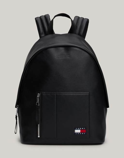 Tommy Jeans - Sac à dos avec poche à écusson à l'avant - Noir