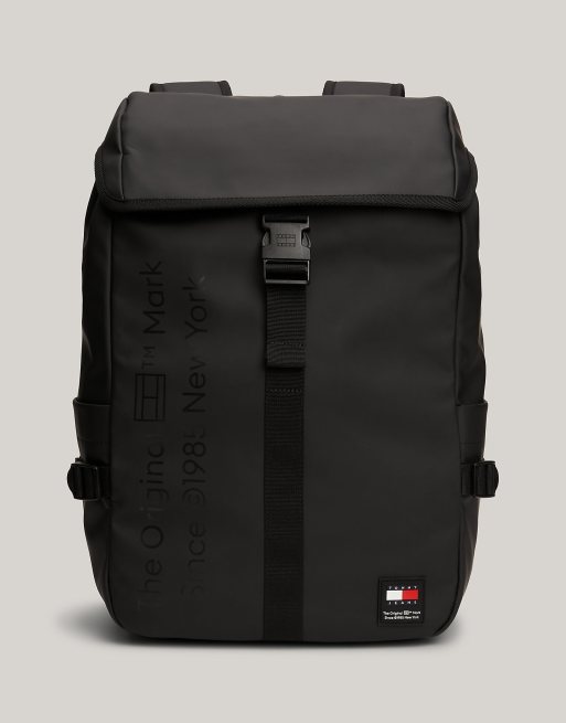 Tommy Jeans - Sac à dos avec rabat - Noir