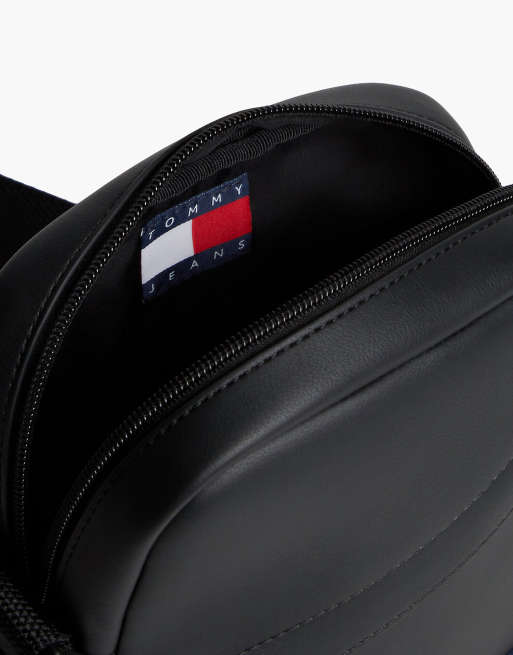 Tommy Jeans sac reporter bandoulière noir avec logo caoutchouté Essential, 4 de 5