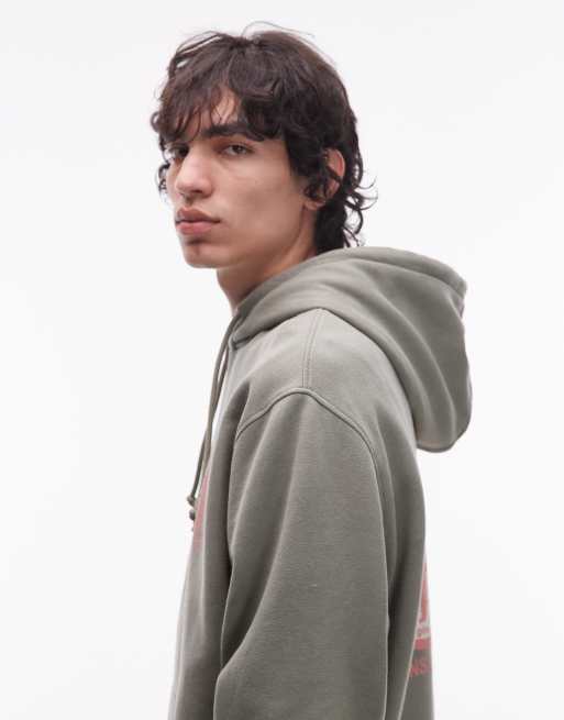 Tommy Jeans - Salviegrøn hættetrøje med grafisk cirkellogo bagpå, 4 af 5
