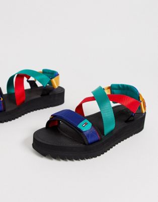 Tommy Jeans sandal with bright straps 