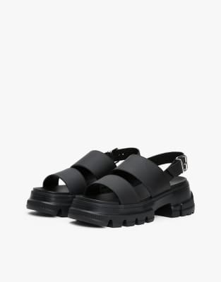 Tommy Jeans - Sandalen in Schwarz mit Absatz