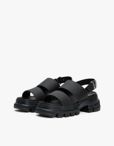 Tommy Jeans – Sandalen in Schwarz mit Absatz - view 1