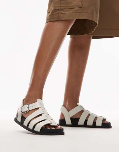 Tommy Jeans – Sandalen in Weiß mit Schnalle - view 1