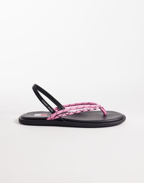 Tommy Jeans - Sandales avec détail en corde - Rose - view 1