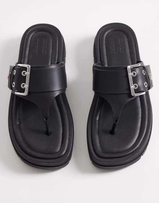 Tommy Jeans - Sandales chunky à entre-doigts et boucle - Noir, 3 de 4