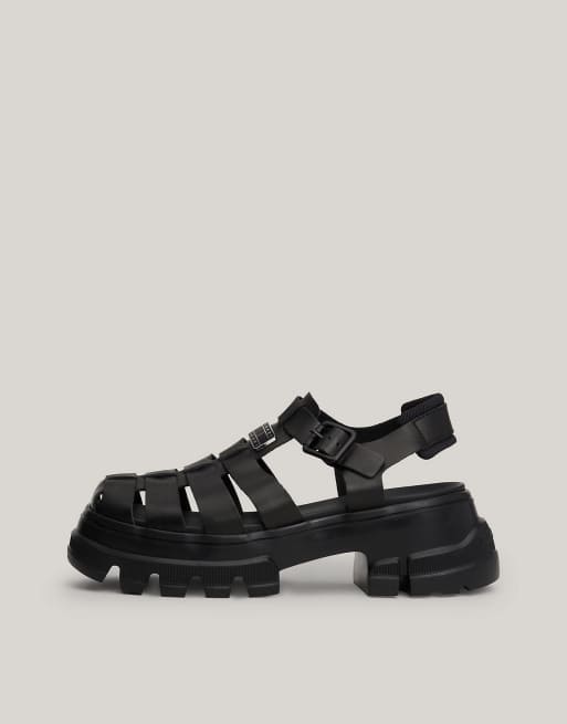 Tommy Jeans - Sandales style pêcheur - Noir