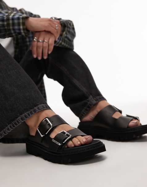 Tommy Jeans - Sandali neri con due fascette e fibbie - view 1