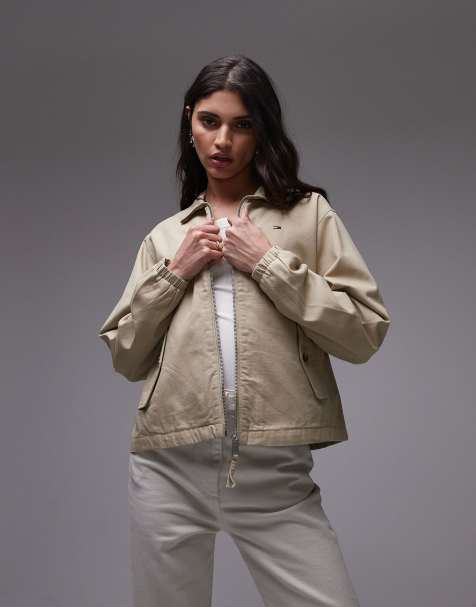 Tommy Jeans – Sandfärgad jacka med regular krage - view 1