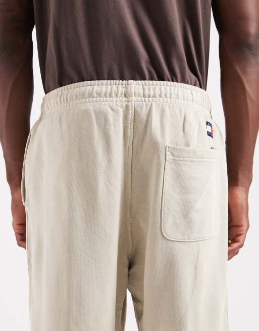 Tommy Jeans - Sandfarvede og afslappede joggingbukser med logo, 5 af 5