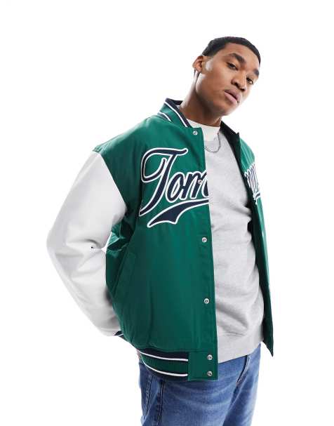 Men's satin baseball outlet jacket