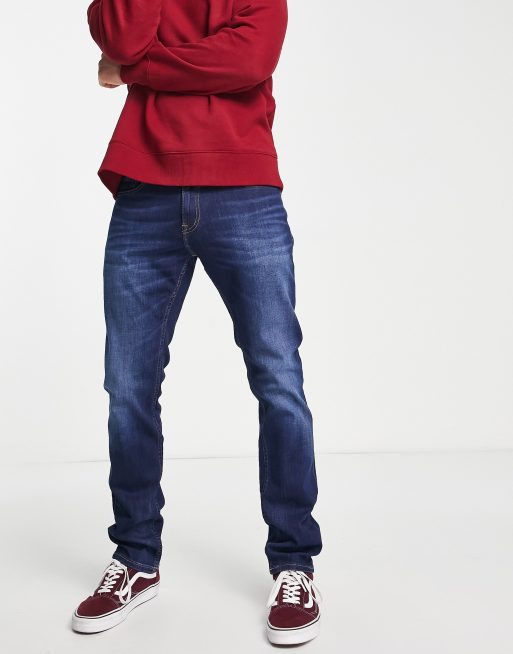 Tommy Jeans – Scanton – Ciemnoniebieskie jeansy o dopasowanym kroju
