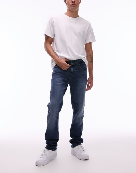 Tommy Jeans - Scanton - Jean coupe slim - Bleu foncé délavé - view 1