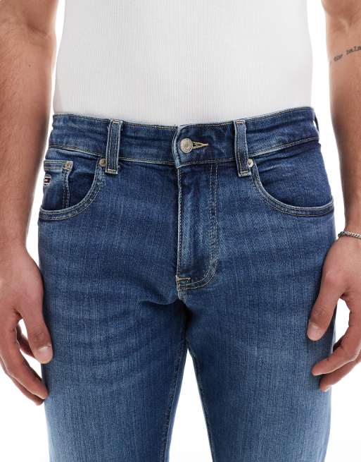 Tommy Jeans – Scanton – Niebieskie jeansy o dopasowanym kroju, 5 z 5