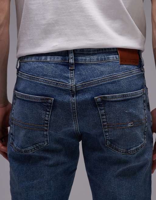 Tommy Jeans – Scanton – Niebieskie jeansy o dopasowanym kroju, 4 z 5